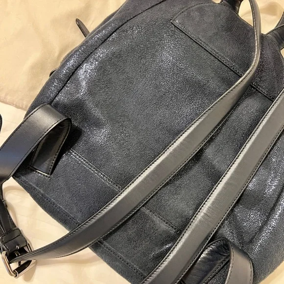 Stella McCartney Blue Falabella Backpack Bag Purse